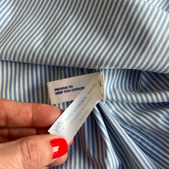 NWT Southern Tide Kamryn brrr Intercoastal Stripe Dress in Cobalt Blue. UPF50+ - Picture 9 of 9